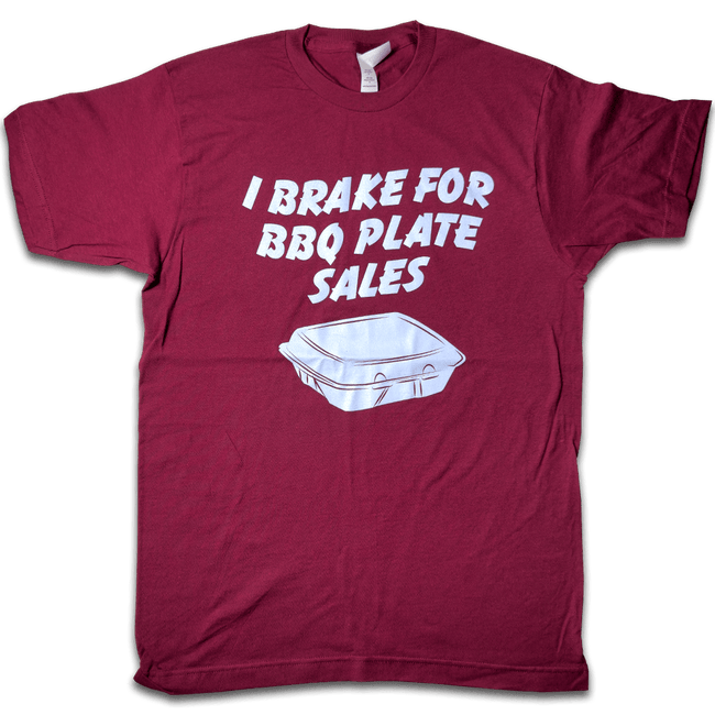 I Brake For BBQ Plate Sales Graphic Tee
