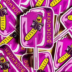Bookworm Vinyl Sticker