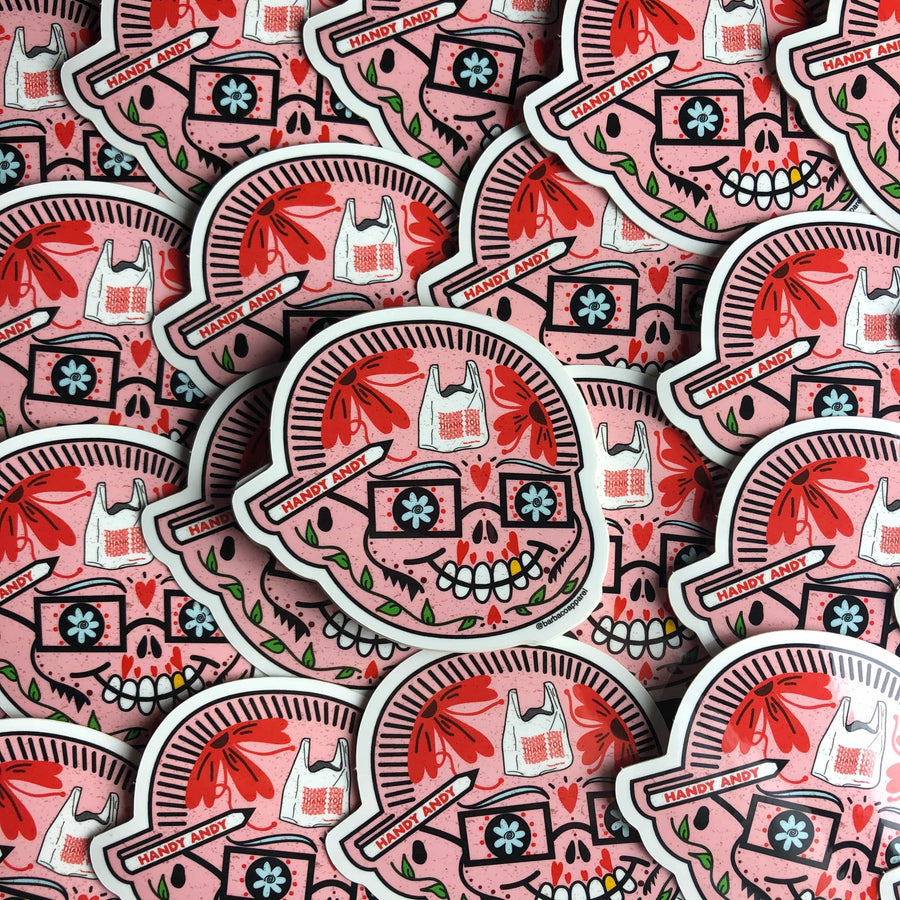 BarbacoApparel's Andy Was Here Vinyl Stickers in Full Color