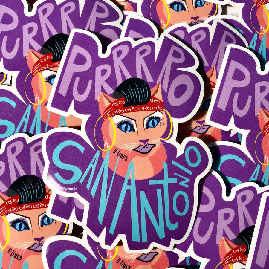 Purrrro San Antonio Vinyl Sticker