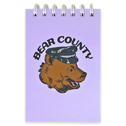 BarbacoApparel's Bear County Spiral Notepad (front view)