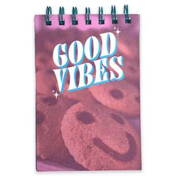 Good Vibes Spiral Notepad (50 blank pages)