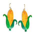 Corn Enamel Dangle Earrings (front view)