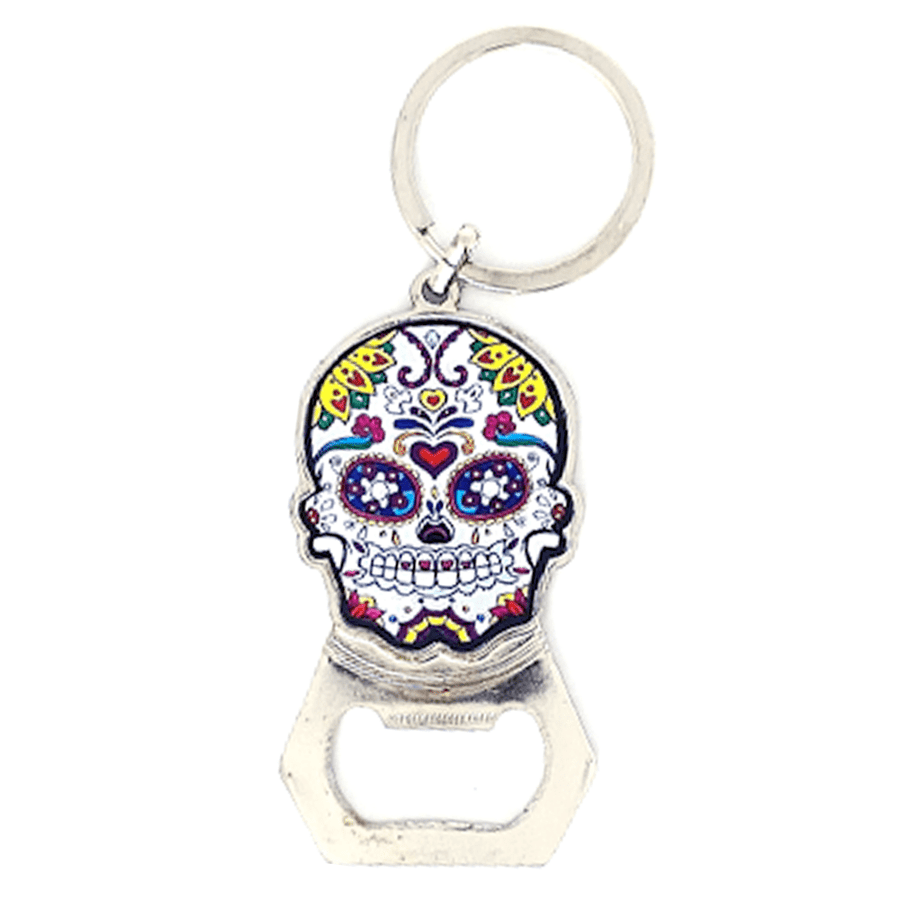 Calavera Bottle-Opener Keychain (Heart Forehead)