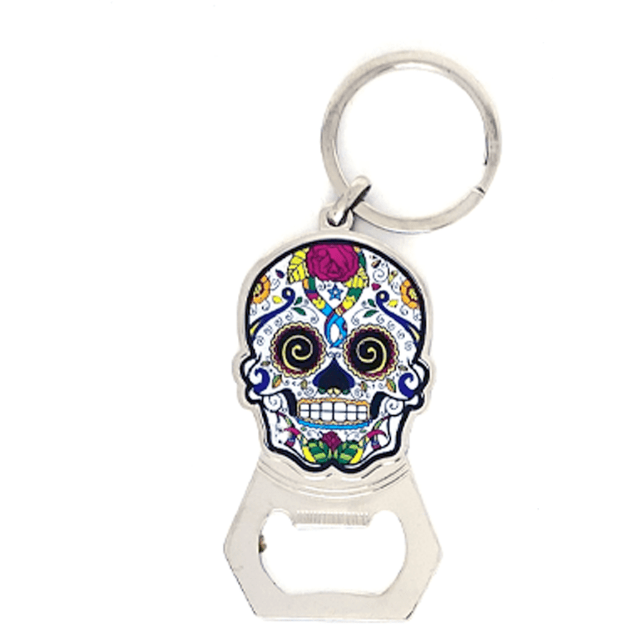 Calavera Bottle-Opener Keychain (Spiral Eye)