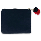 Toxica Beaded Zipper Pouch with Pom-Pom Zipper Pull