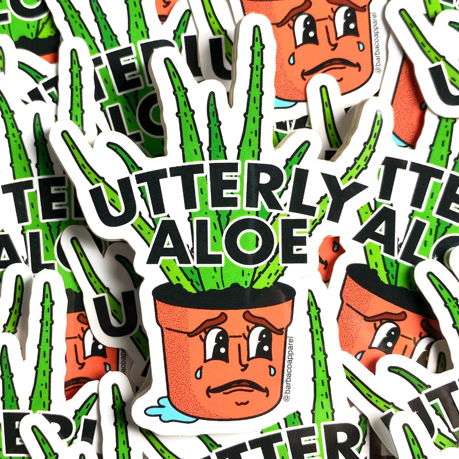 Utterly Aloe Vinyl Sticker