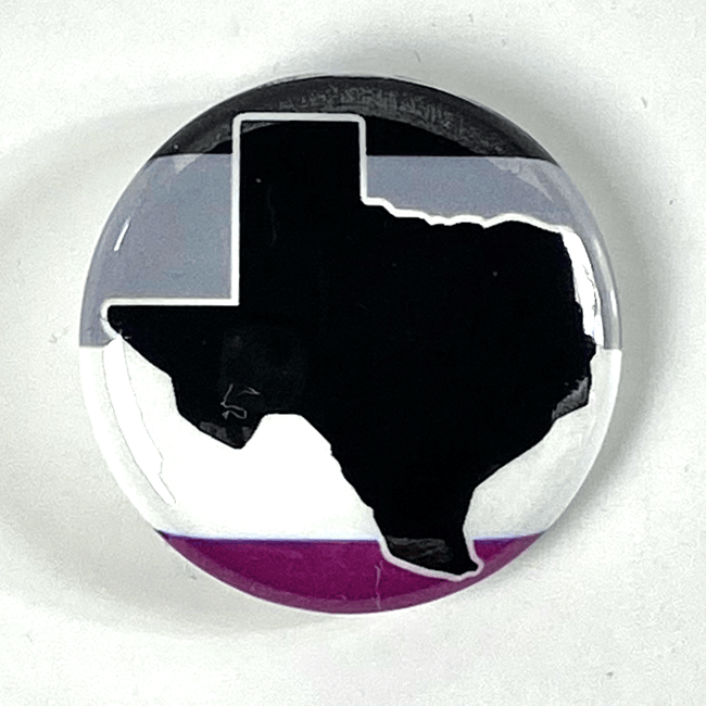 Texas Pride Asexual 1" Pinback Button
