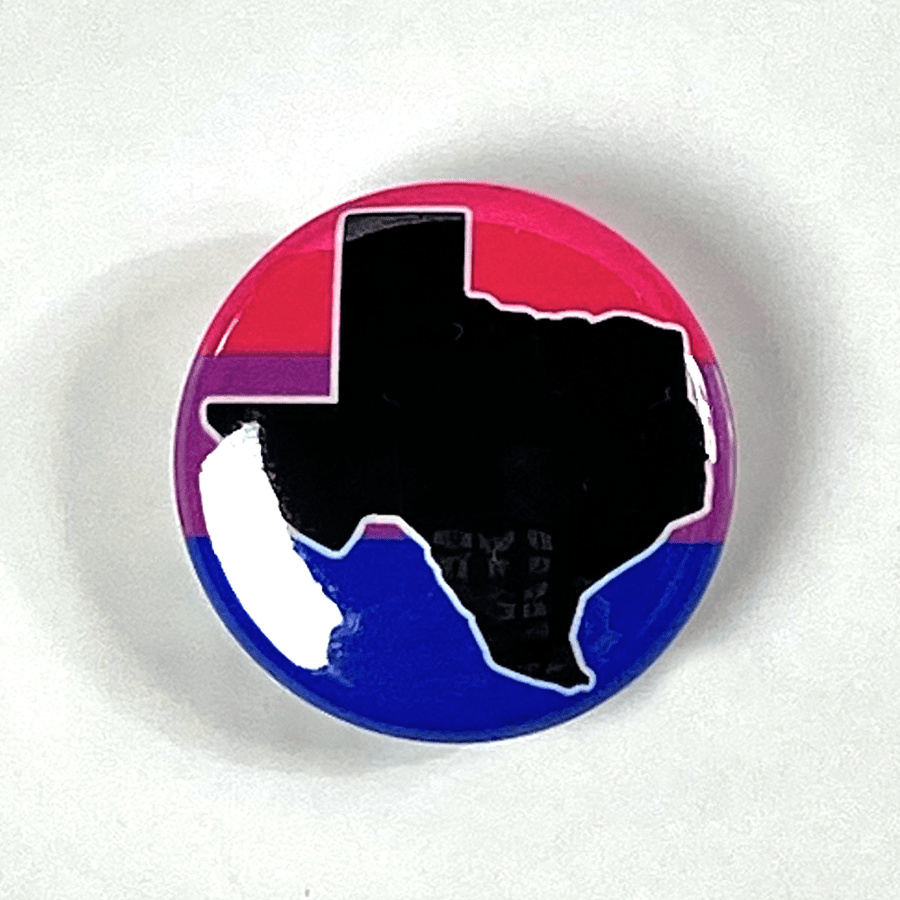 Texas Pride Bisexual 1" Pinback Button