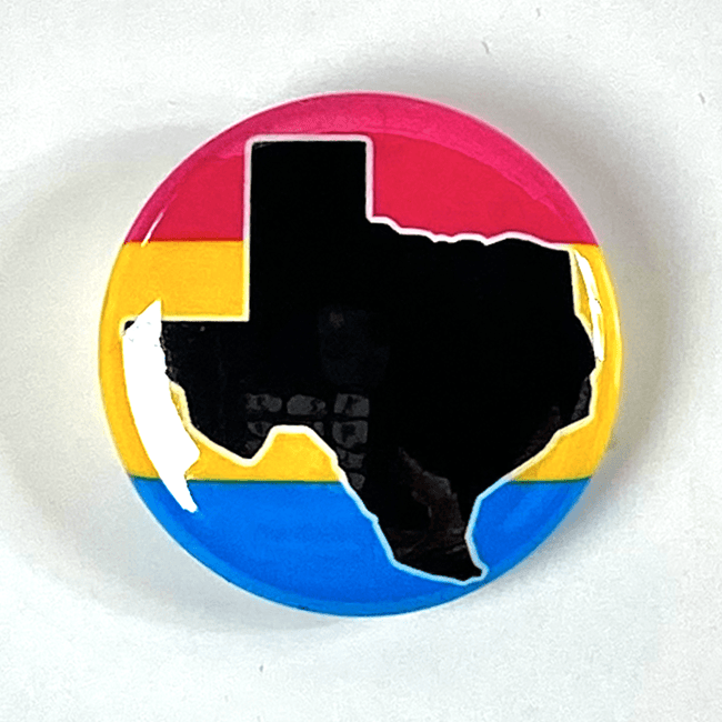 Texas Pride Pansexual 1" Pinback Button