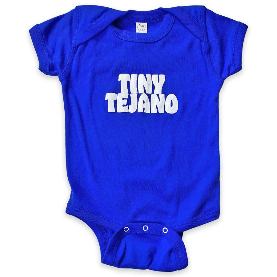 BarbacoApparel's Tiny Tejano Graphic Onesie (front view)