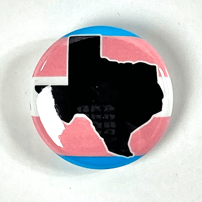 Texas Pride Transgender 1" Pinback Button
