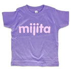 BarbacoApparel's Mijita Graphic Toddler Tee (front view)