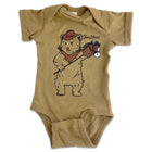 BarbacoApparel's Yee-Haw Bear Graphic Onesie (front view)