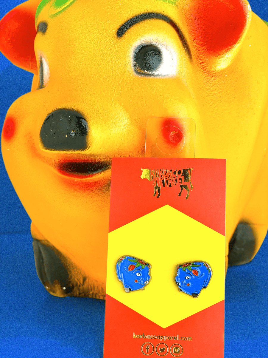 BarbacoApparel's Mexican Piggy Bank Enamel Earrings