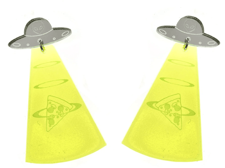 Vinca's Pizza Abduction Earrings