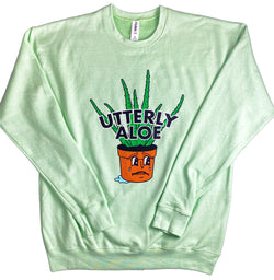 Utterly Aloe Fleece Crew Sweatshirt