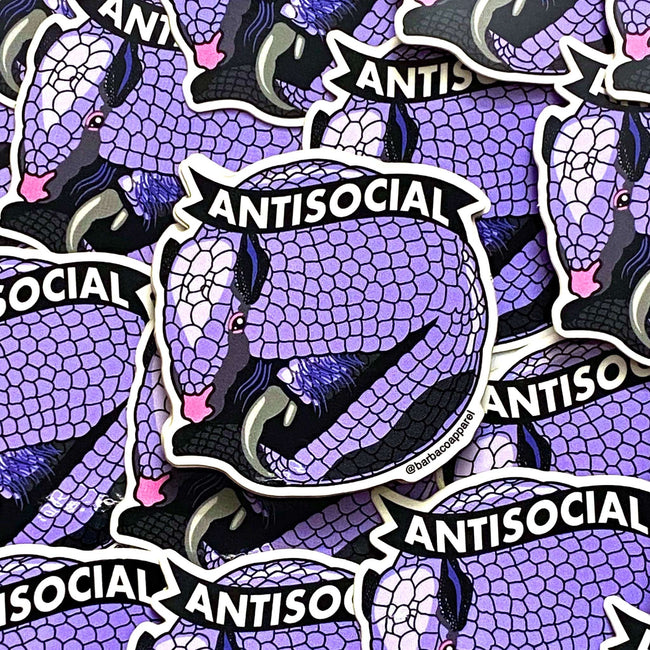 Antisocial Vinyl Sticker