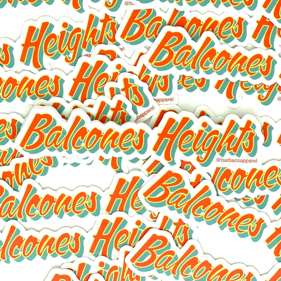 BarbacoApparel's Balcones Heights Vinyl Sticker