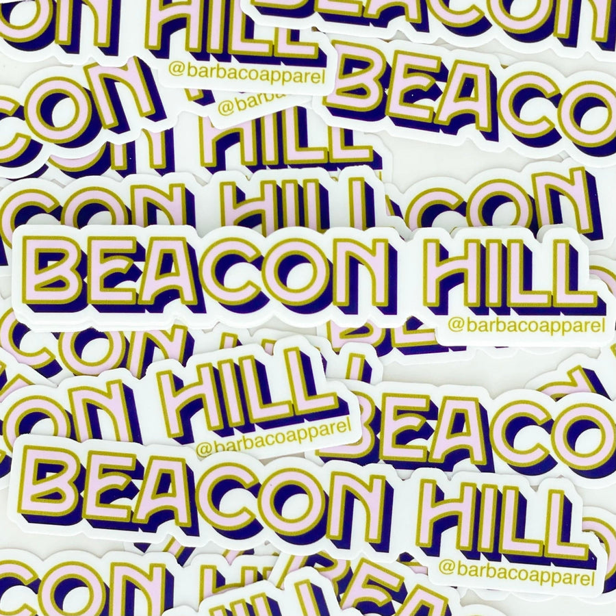 BarbacoApparel's Beacon Hill Vinyl Die-Cut Sticker