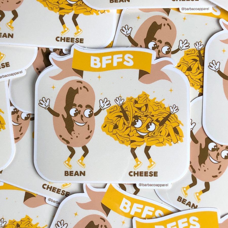 Best Friends Forever Bean & Cheese Vinyl Sticker