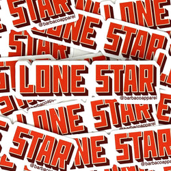 BarbacoApparel's Lone Star Vinyl Sticker