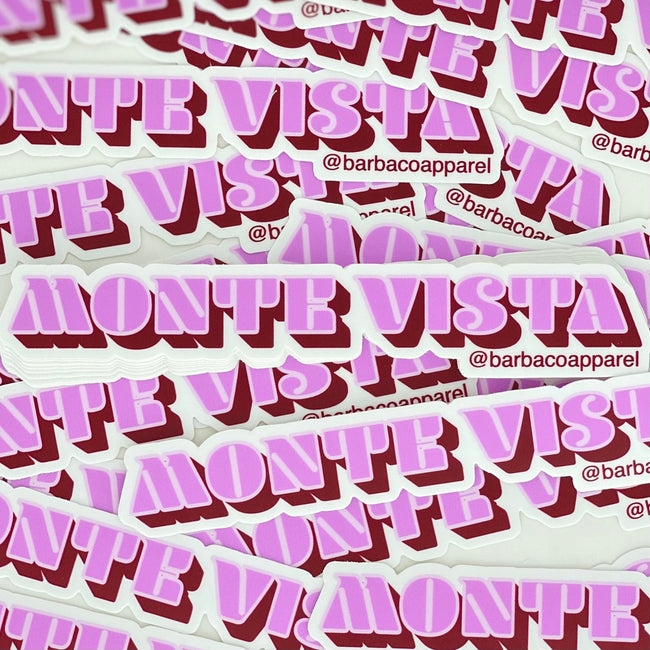 BarbacoApparel's Monte Vista Vinyl Die-Cut Sticker