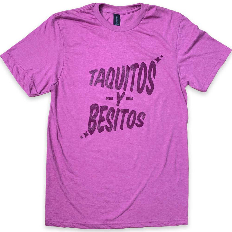 BarbacoApparel's Taquitos y Besitos Graphic Tee (front view)